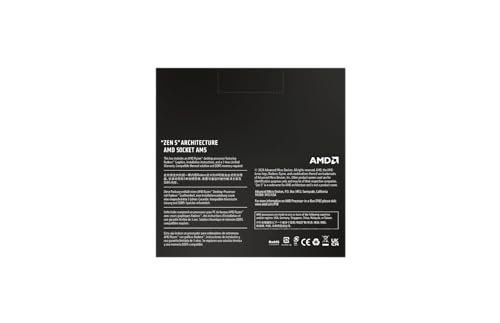 AMD Ryzen 9 9950X processor (integrated Radeon graphics, 16 cores/32 threads, 170 W TDP, AM5 socket, 80MB cache, up to 5.7 GHz boost frequency, no cooler)