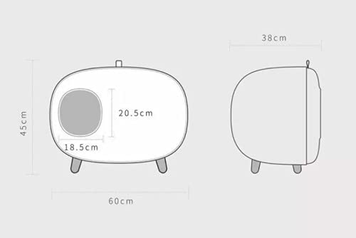 MakeSure cat litter box with drawer - Green - 60 x 38 x 45 cm - Design