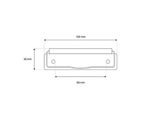 100 x metal clip clamp mechanism clamp clipboard folder, 100x30mm, silver