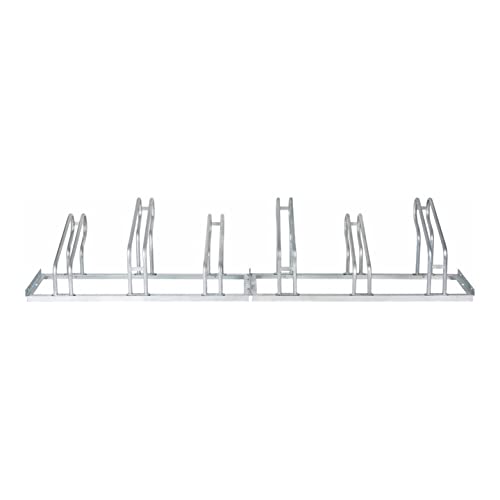 BULL bike stand, for 6 bikes, hot-dip galvanized steel construction, hoop rack, suitable for mountain bikes, for row connection and floor mounting, tire width up to 5.5 cm