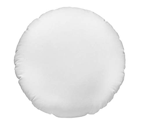 Round pillow for sleeping, sofa, filled with feathers and down. 100% washable at 60 degrees, made of 100% cotton, 40 cm in diameter, white.
