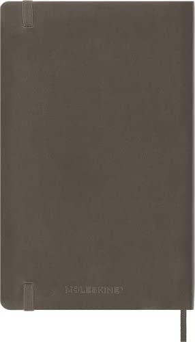 Moleskine Classic Notebook, Lined, Soft Cover with Elastic Closure, XL 13 x 21 cm, Brown, 192 Pages