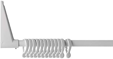 Erica corner shower curtain rod, 140x140 cm, angled shower rod, wall-mount for tubs, supports without ceiling attachment, steel with white plastic coating, 100% rustproof