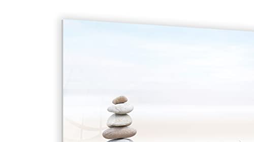 ALLboards glass magnetic board ZEN-STONES 90x60cm glass memo board glass board with motif magnetic wall for writing magnetic board wall decoration wall picture