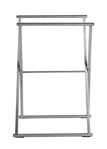 WENKO towel stand Lava stainless steel - clothes rack, foldable, stainless steel rustproof, 53.5 x 80.5 x 35 cm, shiny, 80.5 x 35 x 53.5 cm.