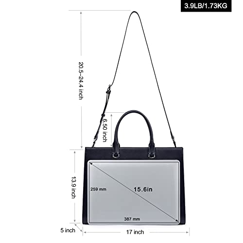 CLUCI briefcase for women men, real leather laptop for 15.6 inch briefcase laptop bag business bag elegant briefcase shoulder bag vintage