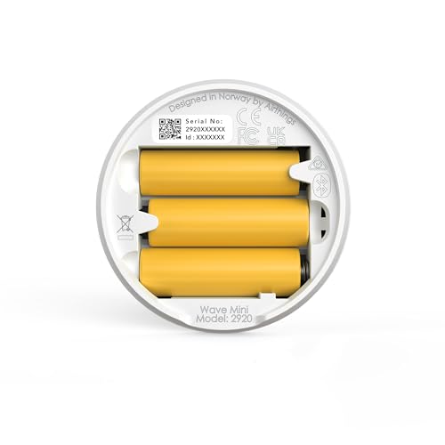 Airthings 292 Wave Mini - Compact and smart air quality monitor for temperature, humidity, and airborne chemicals (VOCs) with mold risk indicator.