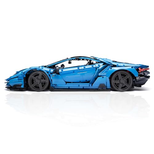CaDA Italian Supercar, blue, 12-cylinder engine, 3842 pieces (compatible with Lego Technic), designed by MOC Designer Thijs de Boer, C61041 Master, C61041W.