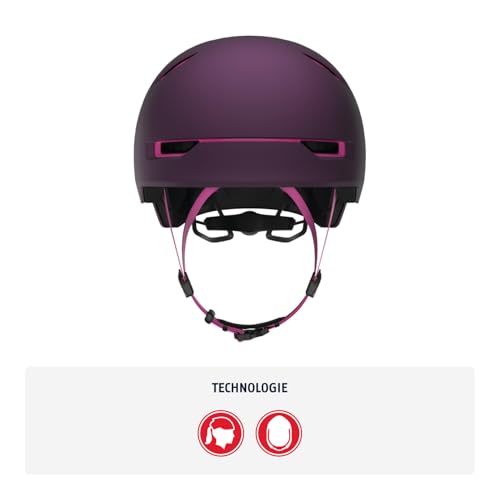 ABUS City Helmet Scraper 3.0 ACE - Durable bike helmet for urban commuting - for women and men - Purple/Pink, Size M