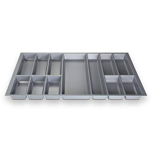 Orga-Box® IV UNIVERSAL cutlery insert cutlery tray silver grey for 90 cm drawer (473.5 x 826 mm)