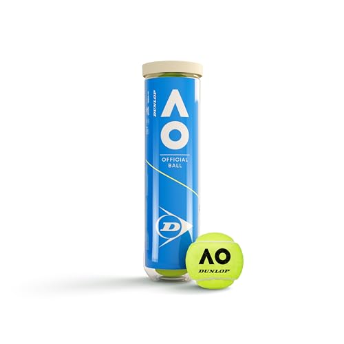 DUNLOP Tennis Ball Australian Open - for clay, hard court, and grass (2x4 balls) (Pack of 2)