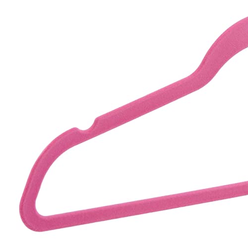 Amazon Basics - Suit Hangers, Flocked, Pink, 30 Pack