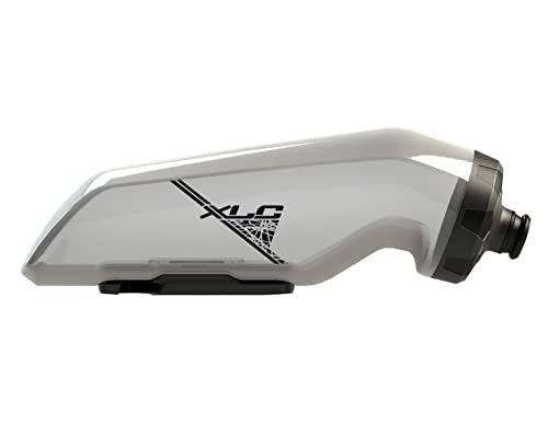 XLC Bicycle Water Bottle: The XLC MRS Set MR-S14 with adapter for existing MRS rail MY2021 on the bike, adapter for Fidlock, and water bottle, 650ml.