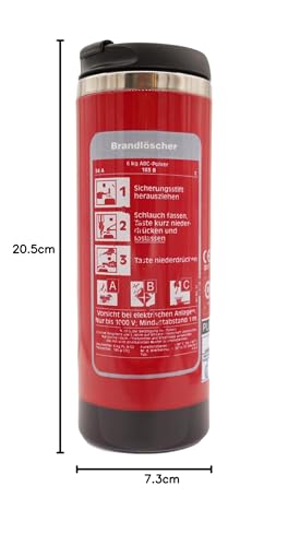Thermal mug Fire extinguisher Fire department gifts 350ml coffee TO GO Firefighter accessories Leak-proof water bottle Insulated cup For on the go