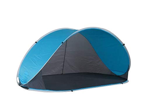 Duhome Beach Shelter Pop Up Beach Tent UV Protection Throw Tent Weather and Privacy Protection Camping Tent for Family Beach Camping (Gray+Blue)