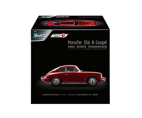 Revell Advent Calendar Porsche 356 I Porsche Advent Calendar I Build car model in 24 days I For boys, girls & adults 10+ I Christmas gift