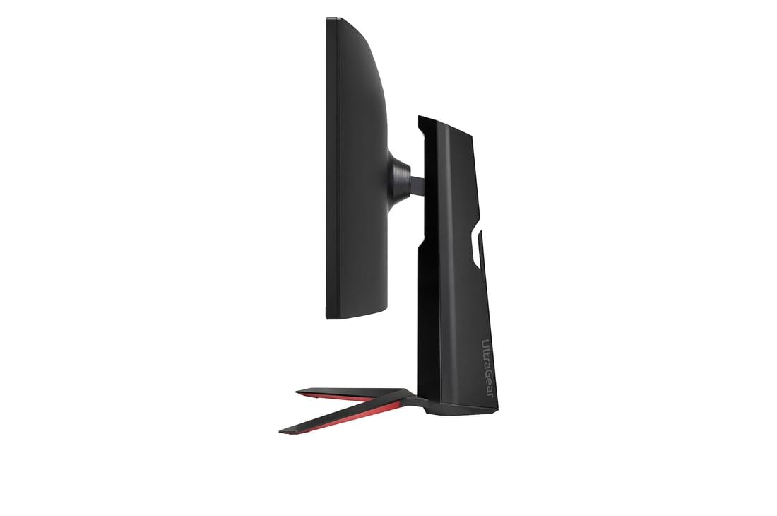 LG Electronics 34GP63AP-B.AEU UltraGear™ UWQHD Curved Gaming Monitor 34", 3440 x 1440 resolution, 21:9 aspect ratio, 5 ms GtG response time, 160 Hz refresh rate, HDR10, Motion Blur Reduction, AMD FreeSync™ Premium, Black.