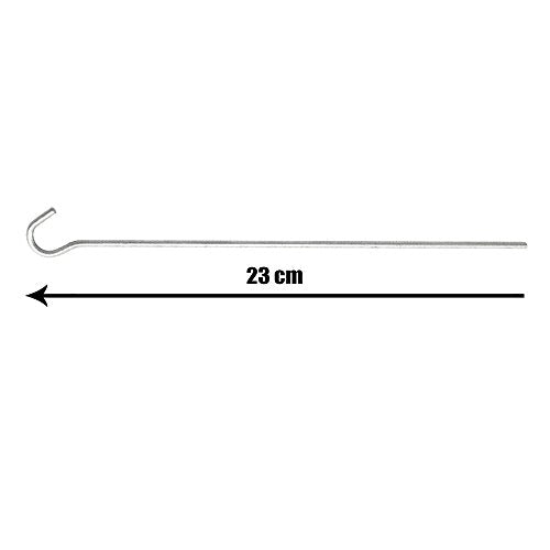 COM-FOUR® 80x tent pegs made of galvanized steel - Long and sturdy ground stakes for camping and outdoor use - ideal for regular ground