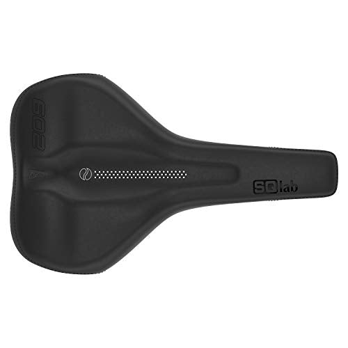 SQlab Unisex - Adult 602 Ergolux Active 2.0 Bicycle Saddle, Black, 14 cm