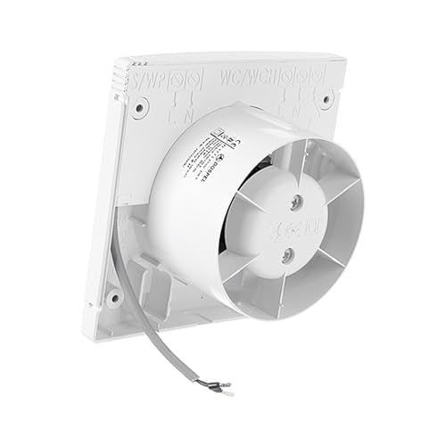 DOSPEL Bathroom Ventilator Room Fan 125mm - Improved Air Circulation - White Wall Vent Fan with Cover - Quiet Operation - for Bathroom, Kitchen, and Laundry Room