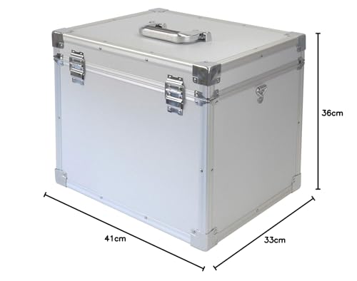 HMF 14802-02 Cleaning Box, Aluminum Storage Box, Universal Case, 41 x 33 x 36 cm