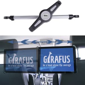 Girafus 9.5-14.5 inch Tablet Holder for Car/Even Large Tablets/iPad Pro/Galaxy S7 S8/ Lenovo Car Mount Center Headrest Stable/Headrest Holder Tablet Kids Backseat.