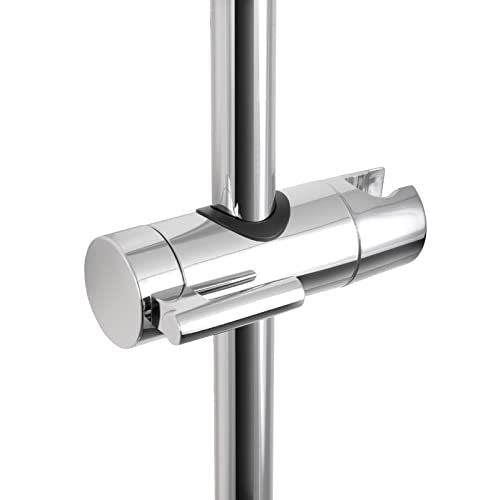 aquaSu® Shower Rail Labori | 80 cm long | with slider | Ø 22 mm | for drilling | made of metal | chrome | shower pole for wall mounting | wall pole with fixing material | 72314 5