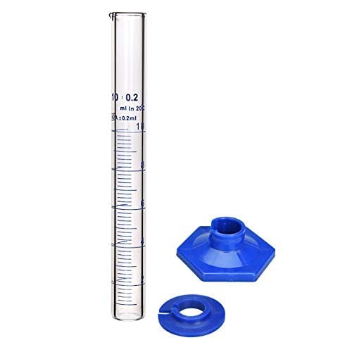 5PCS 10ML Graduated Cylinder Thick Glass Lab Cylinders Measuring Cylinder - 10ML