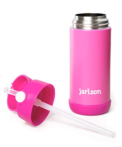 Jarlson® Kids Water Bottle EMI - TÜV tested - 500ml - BPA free - leak-proof - with straw - Tritan bottle for school, kindergarten, bike.