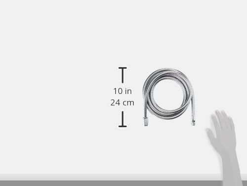 GROHE Metal shower hose (2000 mm, for bathtub rim, tile bench shower set), chrome, 28158000.