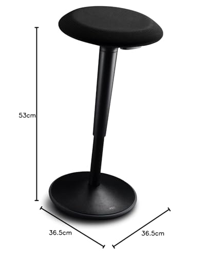 Sedus se:fit, ergonomic stool, standing stool, standing seat, standing aid, black, plastic, rubber foot, height adjustable from 53-80 cm