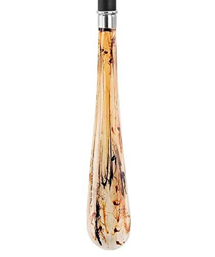 DELFA Design shoe horn 70 cm with silver golf ball handle - black wooden shaft with loop - the elegant dressing aid