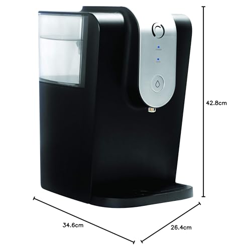 Aqua Optima Lumi, filtered water cooler and dispenser for your countertop, 8.2 liter capacity, with 1 x 30 Day Evolve+ water filter cartridge, black.