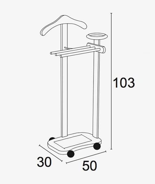 Arredamenti Italia valet stand for bedroom ANTIMO, wood - color: cherry wood AR-It The Heart of Wood