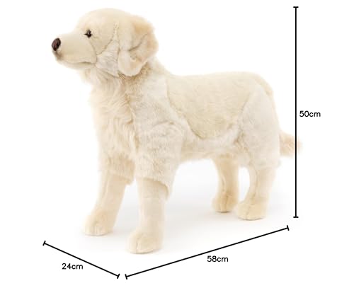 Uni-Toys - Golden Retriever 'Joy', standing - 50 cm (height) - plush dog, pet - stuffed animal, cuddly toy