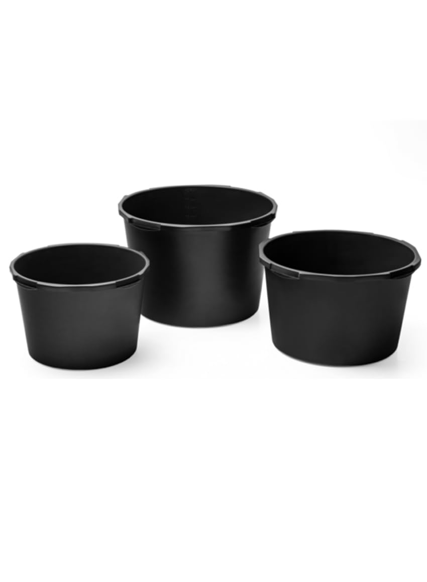 5x Trade King Mortar Tub 65 liters round construction bucket mixing bucket plastering bucket masonry bucket mortar box cement bucket