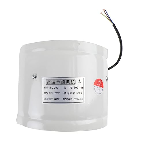 ECUTEE duct fan exhaust fan 8" air supply/exhaust fan 200mm inline duct fan air extractor industrial fan suction low energy consumption for bathroom kitchen white