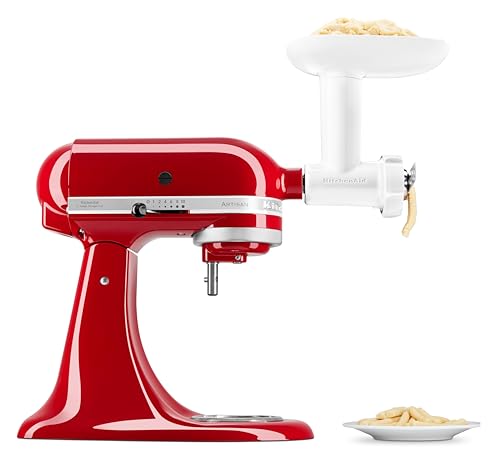 KitchenAid Attachment Meat Grinder - 5KSMFGCA - Chopper for KitchenAid stand mixer - Vegetable grinder - with spritz cookie attachment in 5 shapes.