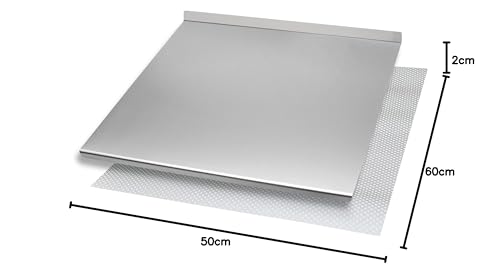 INOXLM Stainless Steel Cutting Board for Kneading, Stainless Steel Countertop in various sizes for kitchen, bar, restaurant, stainless steel kneading board with folding stand and tiered rack.