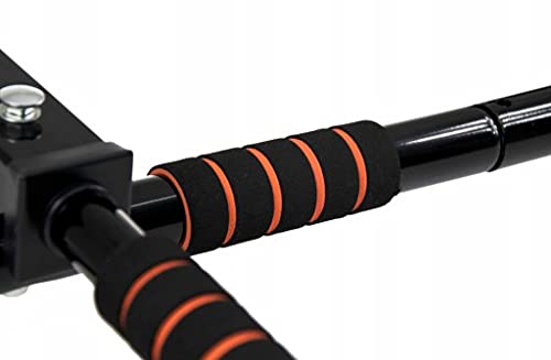 Retoo pull-up bar wall-mounted with anti-slip grips, can support up to 100kg. Made of sturdy steel, it's a versatile training tool for home gyms and strength training.