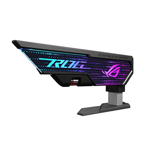 ASUS ROG Herculx graphics card holder (support height 72-128 mm, tool-less installation, built-in level, Aura Sync, Black)