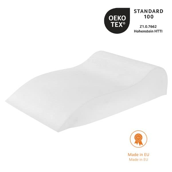 Sleeper leg pillow, leg elevation pillow, leg pillow, positioning pillow for adults, knee pillow 40 x 68 x 16.5 cm, 100% polyester, washable at 60 degrees, Oeko-Tex 100, Made in EU.