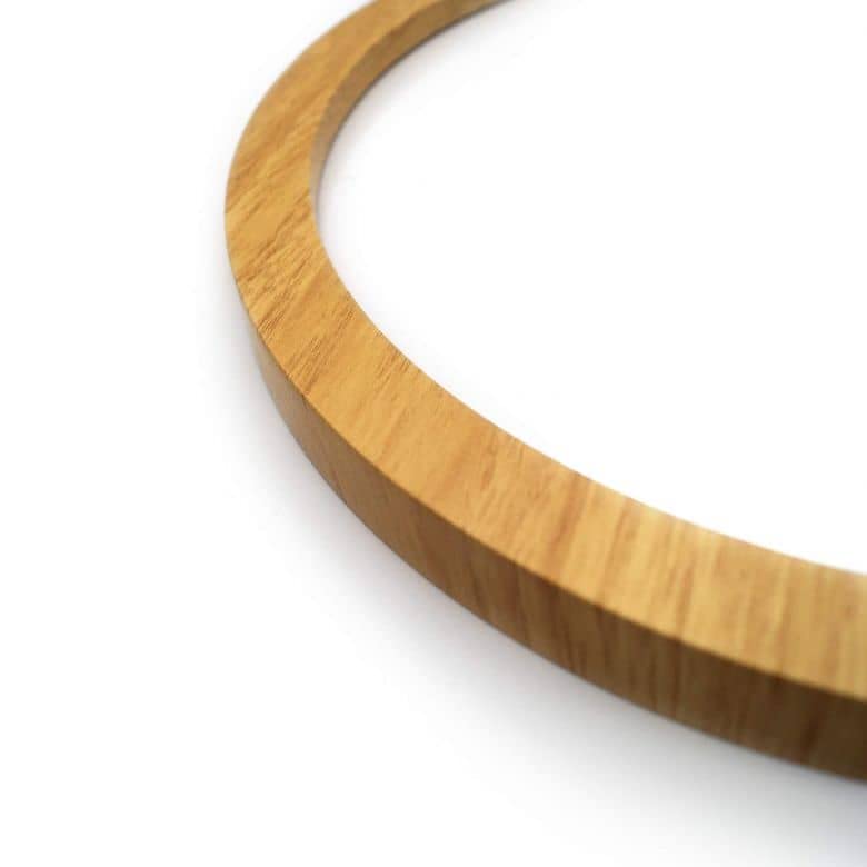 K&L Wall Art Round Wooden Picture Frame Natural for 30cm Ø Posters MDF Wood Frame Modern Living Room Hallway Round Wood Look