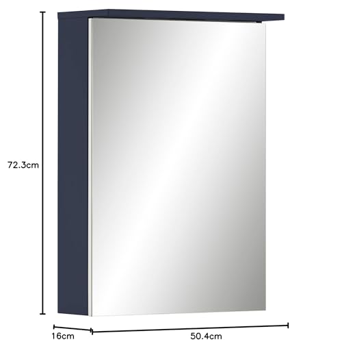Schildmeyer mirror cabinet Jesper 155426, midnight blue, 50.4 x 16 x 72.3 cm