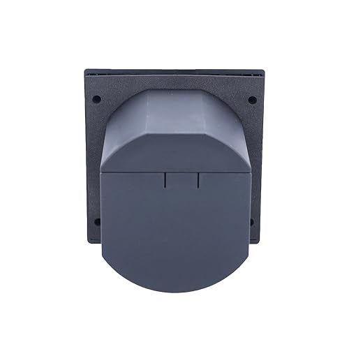 Swabe Camping CEE caravan inlet plug - 230V / 16A outdoor installation plug with hinged cover - 3-pin plug for caravans - outdoor area - IP44 - Made in Germany - Black I 61493