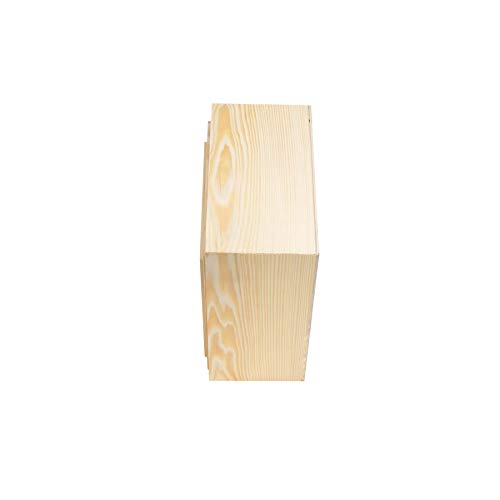 HANDKADECOR Hexagonal Wooden Shelves - Set of 3 - Honeycomb shaped shelf boxes stand