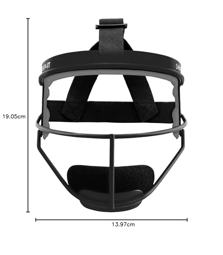 RIP-IT Original Defense Softball Face Mask, lightweight, protective softball fielder mask, adult, black.