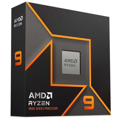 AMD Ryzen 9 9950X processor (integrated Radeon graphics, 16 cores/32 threads, 170 W TDP, AM5 socket, 80MB cache, up to 5.7 GHz boost frequency, no cooler)