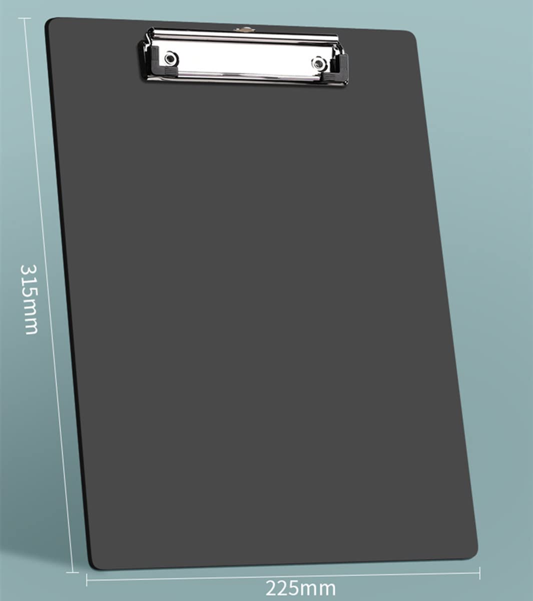 A4 Clipboard, 6-pack A4 Clipboard with rubber-coated metal clip Clipboard Writing Pad for students, office - Black