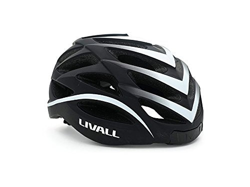 Livall Unisex Adult BH62 Music, Rear Light, Turn Signals, Navigation, Call Function, and SOS System Bike Helmet, Black/White, 55-61cm